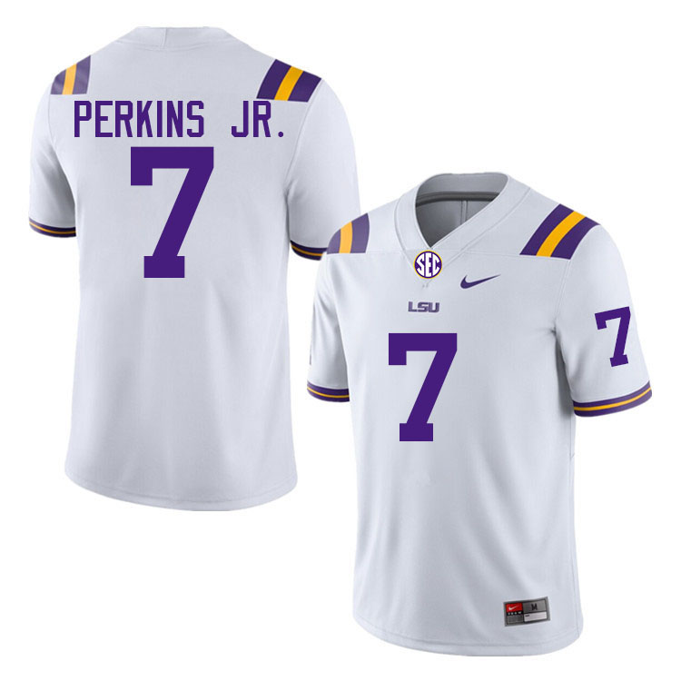 #7 Harold Perkins Jr. LSU Tigers Jersey,Louisiana State University Tigers Football Jersey-White #7 Harold Perkins Jr. LSU Tigers Jersey,Louisiana State University Tigers Football Jersey-White